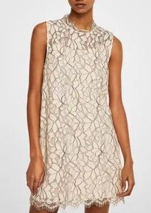 Mango Lace Ecru Dress